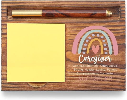 Caregiver Sticky Note Holder, Caregiver Gift, Caregiver Appreciation Day Thank You Caregiver Gift, Assisted Living Week Gifts Clinic Hospital Self-Stick Note Pad Holders TZP55