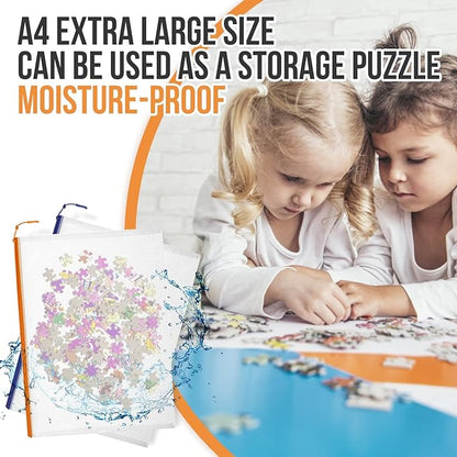 24pcs Mesh Zipper Pouch Bags, 12 Colors Extra Large 12PCS A3 and 12pcs A4, Puzzle Bag for Organizing, Classroom Must Have Storage Bag, File Bags for School, Board Games and Office Supplies