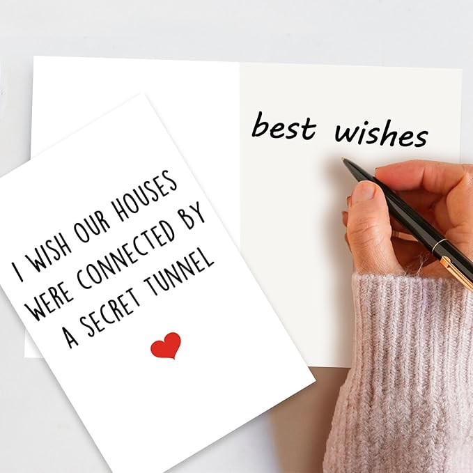 Funny Birthday Card For Friends Sister, Humor Best Friend Birthday Card, Long Distance Friendship Greeting Card, I Miss You Greeting Card, Fashion Themed, Perfect for Any Friend