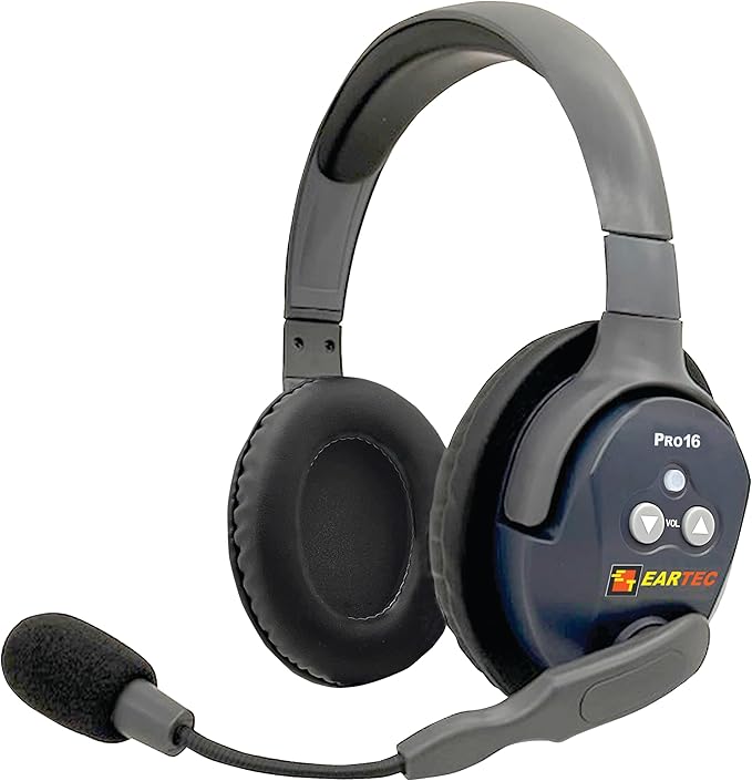 Eartec Ultralite PRO16 ETP2D Full-Duplex Professional True Wireless Intercom System Bundled with Cleaning Cloth 2-Double Headsets (2.4 GHz)