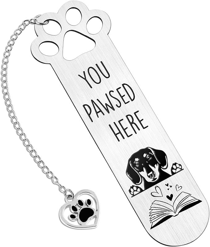 Dachshund Gifts for Women Men Funny Bookmarks Bulk Dachshund Dog Bookmarks for Book Lovers Dachshund Dog Lover Cute Metal Book Mark Birthday Gifts for Reader Coworker Friends Adults Dog Owner Lover