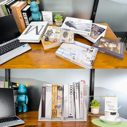 2 Set Desk Organizers, Metal Desk Magazine File Holder and 1 Pen Holder, 2 Compartments Mesh File Holder, Mesh Desktop Organizer and Storage (white)