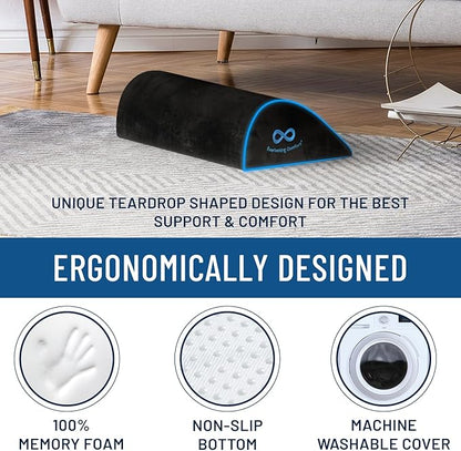 Foot Rest for Under Desk at Work - Memory Foam Office Foot Stool & Under Desk Footrest Leg Elevation Pillow for Gaming & Home Office, Supports Posture