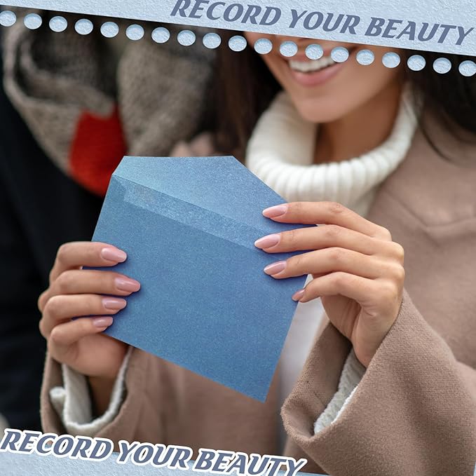 100 Pcs Stationery Lined Stationery Paper and Envelopes Set Includes 50 Letter Writing Paper and 50 Envelope for Office, 5.5 x 8.25 Inch(Blue)