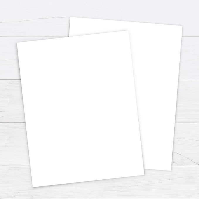 Printworks White Cardstock, Standard, 67 lb. Vellum, 92 Bright, 750 sheets, 8.5 x 11, For Office, Home & School Printing, Craft Projects