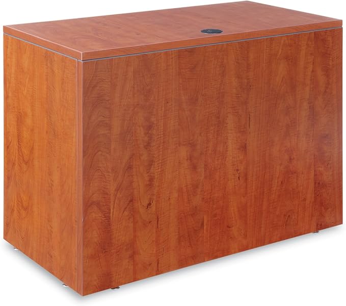 Alera ALEVA354224MC Valencia Series 42 in. x 23-5/8 in. x 29-1/2 in. Reversible Return/Bridge Shell - Medium Cherry