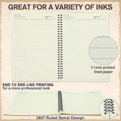 Epakh 22 Packs Spiral Notebook Hard Cover Spiral Journal, Wide Ruled Pages, 50 Sheets 100 Pages, Lined Style(Brown,B5)