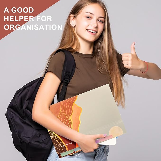 Ddaowanx Expanding File Folder, Letter A4 Size Accordion Plastic File Organizer, 5 Pocket Folders for Documents, Aesthetic Folder with Labels, Paper Organizer for School Office (Bohemian Printed 3)