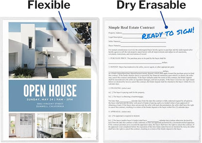 Dunwell Clear Plastic File Folder Sleeves, 36 Pack, 8.5x11 Letter Size, Acid-Free Poly Plastic