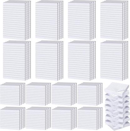Yexiya 64 Pcs Lined Sticky Notes Self Stick Notes with Lines Bright Assorted Colors Sticky Notes for Home Office Products Post Memos, 1920 Sheets(3 x 3 Inch, 4 x 6 Inch,Mixed Color)