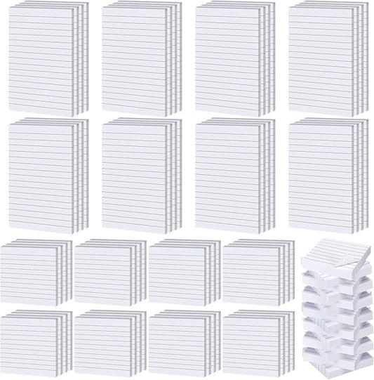 Yexiya 64 Pcs Lined Sticky Notes Self Stick Notes with Lines Bright Assorted Colors Sticky Notes for Home Office Products Post Memos, 1920 Sheets(3 x 3 Inch, 4 x 6 Inch,Mixed Color)