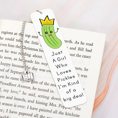 Funny Bookmark for Women, Pickle Gifts for Book Lovers, Book Marks for Reading Women, Girls Christmas Gifts for Pickle Lovers, Stocking Stuffers for Girls Pickle Lovers, Birthday Valentines Day Gifts