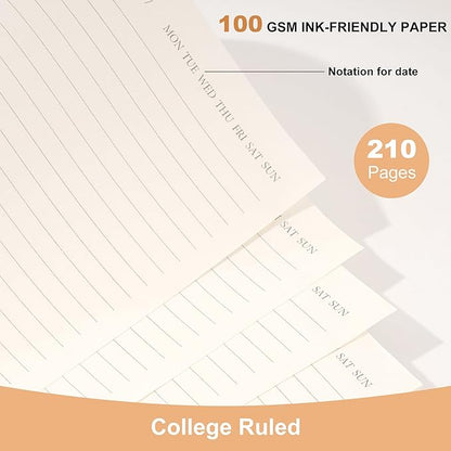 FLYING EAGLE Blue Spiral Notebook College Ruled 8.5 X 11 with Tab Stickers Large Hardcover Notebooks for School Supplies A4 Note Book Journal Notebooks for Work Note Taking Office, 200 Pages