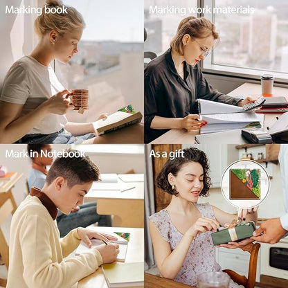 Personalized Leather Bookmarks, Fun & Cute Book Accessories for Reading Lovers, Unbreakable Page Markers for Women Men Girls Boys Student Teacher Kids Retirement Birthday Gifts (Flowering Plant)