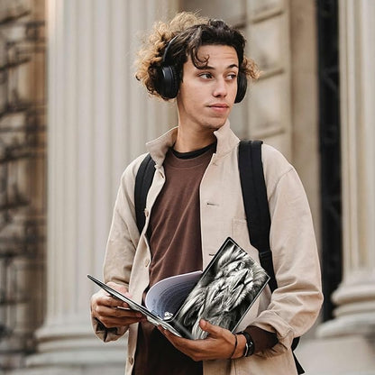 Lion PU Leather Padfolio Clipboard Notepad with Pen Loop and Elastic Strap Interview/Resume Document Organizer for Business School Office