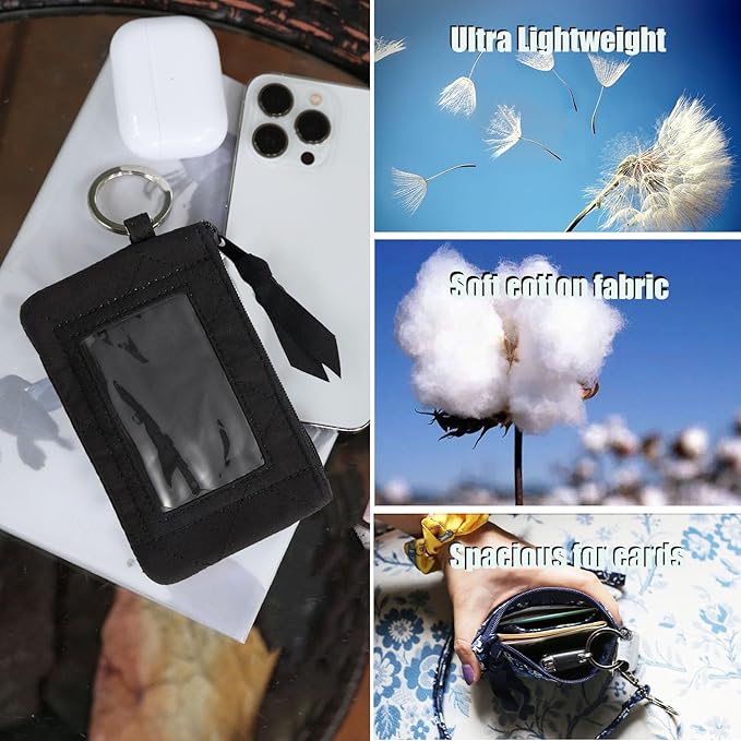 WONDERFUL FLOWER Lanyard Wallet, ID Holder, ID Wallet with Lanyard, Keychain Wallet for Women, Card Holder Wallet