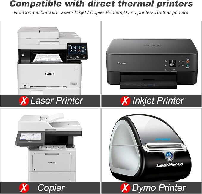 9527 Product Fanfold 4 x 6 Direct Thermal Labels White Perforated Shipping Label, 500 Labels per Stack,1 Stack