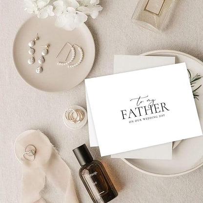 LADY&HOME Set of 2 Wedding Day Cards to Father and Mother,To My Father and Mother on My Wedding Day Card (A1:Father & Mother)