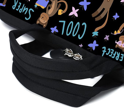 11.6" 12.2 inches Laptop Sleeve Chromebook Case Ultrabook Case Notebook Sleeve Tablet Case Neoprene Handle Sleeve for Men Women, Two Pockets Fit Apple MacBook Air Samsung Acer HP DELL(Monkey)