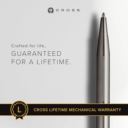Cross Classic Century Refillable Ballpoint Pen, Medium Ballpen, Includes Premium Gift Box - Titanium Grey Micro-Knurl