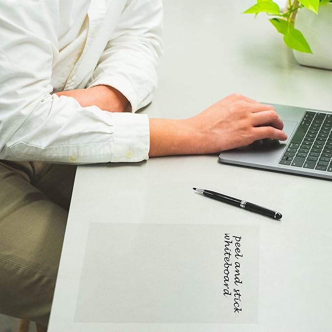 Clear Dry Erase Board Paper-Whiteboard for Fridge-Clear Contact Paper Sheets for Wall-Adhesive Dry Erase Board Sticker for Desk/Refrigerator/Office/Classroom/Wallpaper(8.27''X11.69''X10 Pcs)