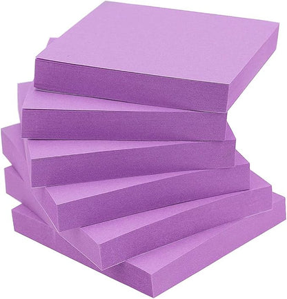 Early Buy Sticky Notes 3x3 Self-Stick Notes Solid Color 6 Pads, 100 Sheets/Pad