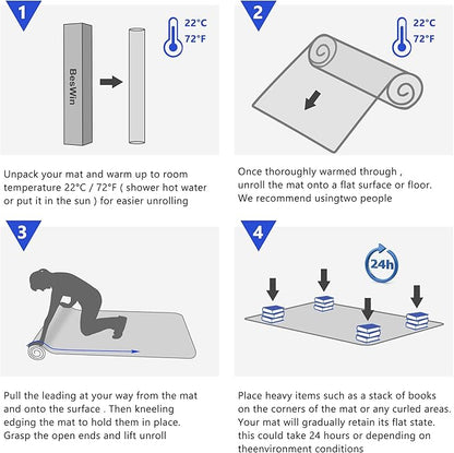 BesWin Office Chair Mat for Hardwood Floor, 59"×47" Large Desk Chair Mat for Rolling Chairs, 2mm Heavy Duty Floor Protector Mat for Home Office, Easy Glide, Flat Without Curling