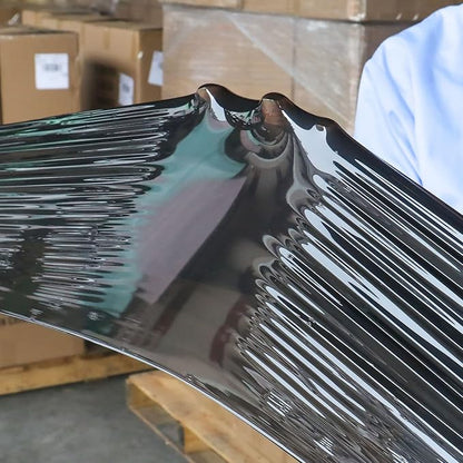 BOMEI PACK Black Stretch Wrap Industrial Strength with Plastic Handle 18" x 1000 Feet 80 Gauge 4 Pack, Black Shrink Wrap, Self-Adhering Black Plastic Wrap for Shipping, Moving