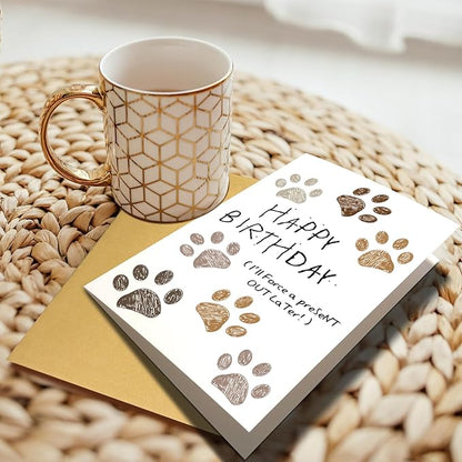 Chenive Funny Birthday Card for Dog Lovers - Cute & Happy Birthday Card for Dog Owners