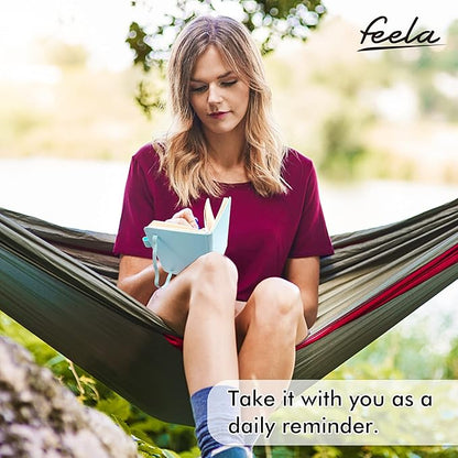 feela 15 Pack Pocket Small Notebooks Bulk, Mini Cute Memo Notepads Hardcover College Ruled Lined Journals with Pen Holder for Women Girls Office School, with 15 Black Pens, 3.5”x 5.5”, A6, Sky Blue