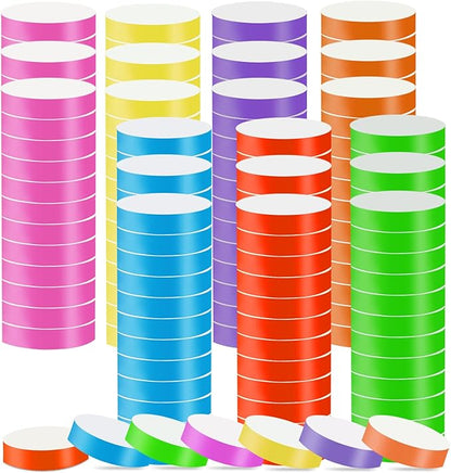 3500Pcs Paper Bracelets for Events, Waterproof Colored Wristbands Paper Wristbands Neon Party Wristbands Identification Wristbands for Events Music Festivals Concerts Exhibitions(7 Colors)