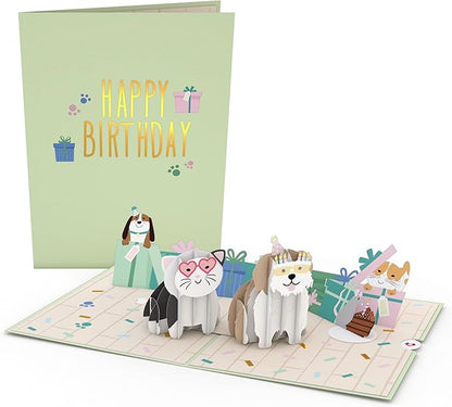 Lovepop Birthday Pop-Up Card for Her, Him, Men, Women - 3D Animal Greeting Cards - Birthday - 5" x 7" - Blank Notecard & Envelope Included