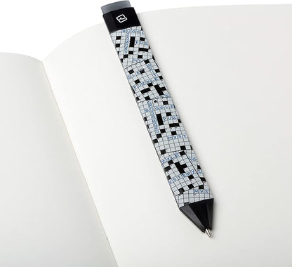 New Pen Bookmark with Refills | Erasable Ballpoint Gel Pen and Bookmark 3-in-1 | Ink Novelty Pen with Eraser | Page Marker | Book Marker | Page Holder Clip | Gift for Reader and Writer (Crosswords)