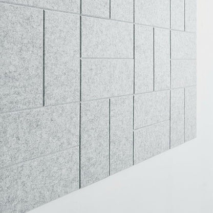 Large Cork Board for Office -Pack of 24- Black Felt Board Alternative - Felt Bulletin Board Tiles for Office Wall Decor, Push pin Board Wall Organizer for Office (Marble White)