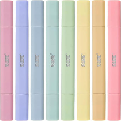 BLIEVE- Aesthetic Bible Highlighters No Bleed Through Assorted Colors, Cute Highlighter Dual Tip For Journaling Supplies And School Accessories, Bible Highlighters And Pens No Bleed (CANDY)