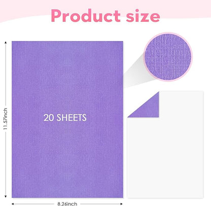 20 Sheets Rainbow Colorful Cardstock Textured Assorted Colored Paper 250 gsm Single-Sided Printed Thick Card Stock for Card Making, Scrapbooking