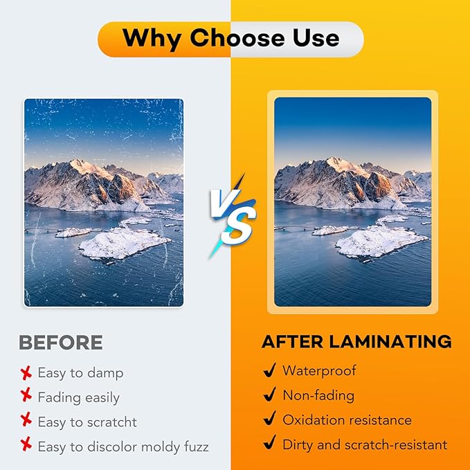 300 Pack Laminating Sheets, Holds 8.5 x 11 Inch Sheets, 3 mil, 9 x 11.5 Inches Thermal Laminating Pouches Lamination Sheet Paper for Laminator, Clear, Letter Size, Office and School Supplies