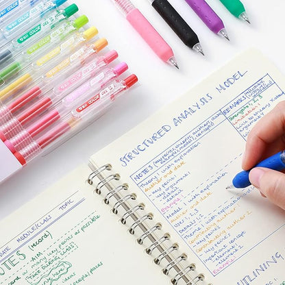 Jelly colors Journal Planner Pens Colorful 0.5mm Markers Fine Tip Drawing Pen Porous Fineliner Pen for Bullet Journaling Writing Note Taking Coloring Art Office School Supplies (12 jelly colors)