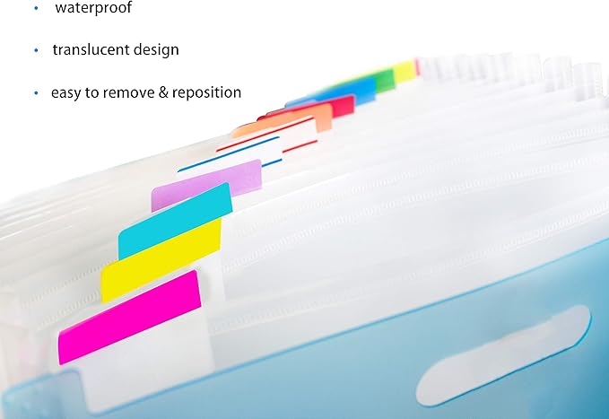 500 Pieces Tabs 2 Inch Sticky Index Tabs, Writable and Repositionable File Tabs Flags Colored Page Markers Labels for Reading Notes, Books and Classify Files, 21 Sets 10 Colors (Index Tabs)