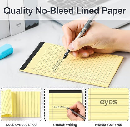 VITEVER Note Pads 5x8,[7 Pack] Colorful Narrow Ruled Legal Pads,Micro Writing Pads Perforated Lined Note Paper for Study,Office,To-Do Lists,30 Sheet/notepad, Multicolor