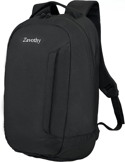 Zavothy Lightweight School Backpack with Laptop Compartment, 15.6 inch Business Computer Backpack Simple Small Backpack for Women Men Water Resistant Casual Daypack Backpack Black