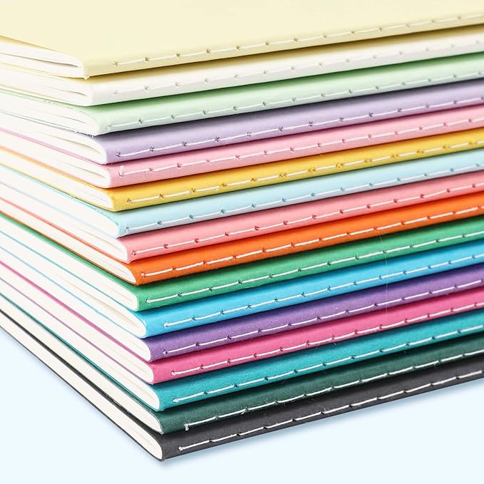 32PCS Mini Notebooks Bulk, 3.5" x 5.5", 16 Color, 60 Pages Lined Paper Small Pocket Notebook Set, Mini Journal Memo Notepads for Kids, Students, Traveler, School Office Supplies