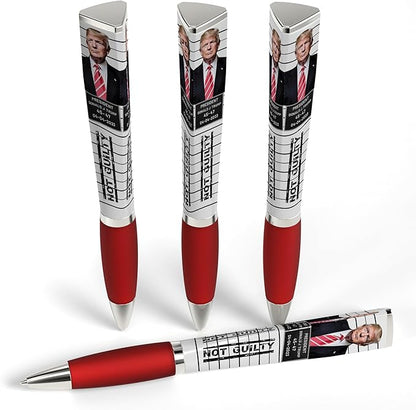 Trump Not Guilty Ballpoint Pen, MAGA Not Guilty Design, Trump Merchandise Donald Trump Gifts for Men & Women, Make America Great Again Donald Trump Not Guilty Pen - Imprinted In The USA (3-Sided Pen)