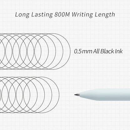 Kaco FIRST Gel Pens, Cute Stationery, 4 Pieces with Extra 8 Black Refills Cute Heart Star Pen Set (2 Star & 2 Heart)