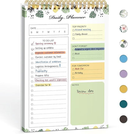To Do List Notepad, To Do List Notebook for Work with 52 Undated Sheets, Daily To Do List Planner, Checklist Organizer Notebook for Office, Home and School- Fruity