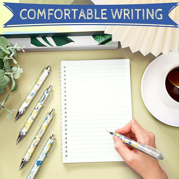 24 Pcs Down Syndrome Pens Bulk Down Syndrome Awareness Party Favors Blue and Yellow Themed Party Decorations Ballpoint Pen for Prizes Office Party Gifts