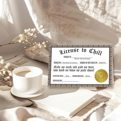 Funny Retirement Gift Card for Men & Women – Hilarious 'License to Chill' – Best Retirement Gifts for Him, Her – Retirement Card for Man, Farewell Card for Coworkers – Perfect Coworker Leaving Gifts