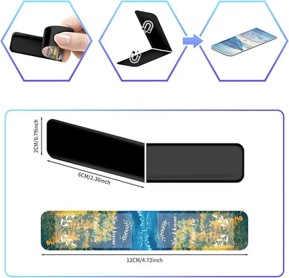 48 Piece Bible Verse Magnetic Bookmarks - Christian Scripture Inspirational Book Marks with Boxes - Religious Motivational Book Marker Prayer Page Clips for Women & Men Reading Gifts(Landscape Style)