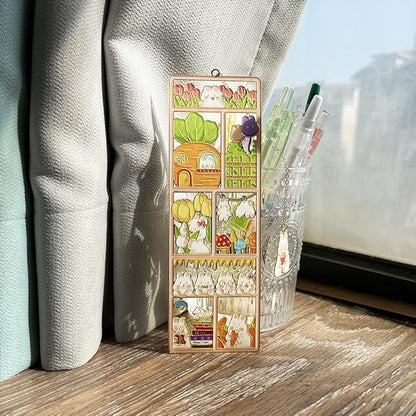 Metal Cat Bookmarks with Gift Box, Cat Pendent Book Markers for Book Lovers Bestfriend Cute Birthday Gifts Appreciation Gifts Mothers Day Teacher Student Gifts (Rabbit)