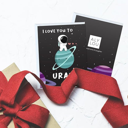 ALY LOU Naughty Anniversary Card, Funny Birthday for Boyfriend Husband/Him Her, Sarcastic Adult for Wife Girlfriend, Dirty Greeting Card (I Love You To Uranus)
